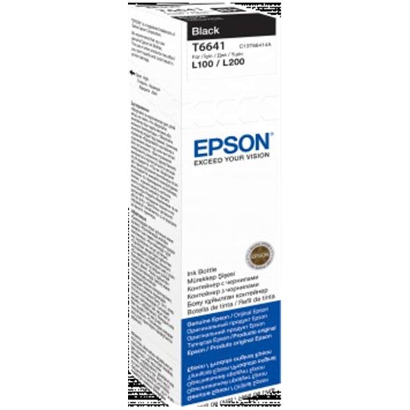 Epson Ink Bottle T6641 Black 70ml EcoTank L565/ L550/ L486/ L455/ L386/ L382/ L365/ L355/ L355/ L310/ L3070 ... Epson 7500 page
